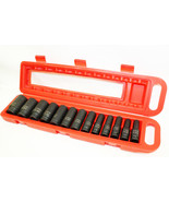 13pcs 1/2&quot; Dr. Metric 12 Point Deep Spindle Axle Nut Impact Socket Set C... - $50.48