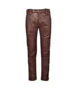 Leather Brown Pants Mens Outfit - $155.00