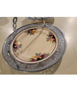 1940&#39;s Art Deco Tulip Plate Chrome Trim Umbertone Farberware Leigh Potte... - $49.91 MXN
