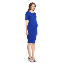 Time and Tru Women’s Maternity Ruched Dress, Cobalt Blue Size XXL(20) - $19.79