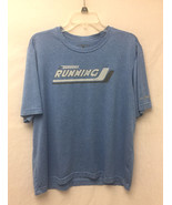 Brooks Equilibrium Technology men&#39;s running shirt tee size L Large blue - $114.21 MXN