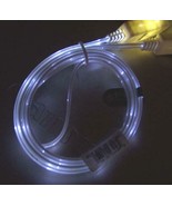 WHITE LED LIGHT UP CELL PHONE ANDROID CABLE CHARGER CORD usb plug cellular - $126.65 MXN
