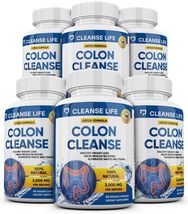 6 X Colon Cleanse Detox Herbs Pounds Lose Weight Eliminates Waste 3000mg - £41.21 GBP