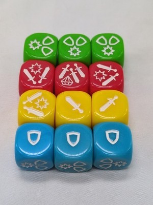 Set Of (12) Massive Darkness Core Set Dice - $21.77