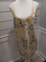 Vintage Angeligue Lingerie Lace Dress Slip Yellow Floral - $14.99