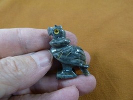 Y-BIR-VUL-26 gray Vulture Buzzard carving Figurine soapstone Peru scaven... - $8.59