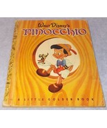   Little Golden Book Walt Disney&#39;s Pinocchio D-8 H Printing 1948 Carlo C... - $13.60 CAD