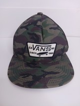Vans Camouflage Adjustable Snapback Cap Hat Logo Embroidery Flat Billed ... - $232.05 MXN