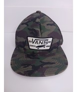 Vans Camouflage Adjustable Snapback Cap Hat Logo Embroidery Flat Billed ... - $232.05 MXN