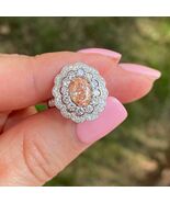 Ovalschliff Igi 1.03 Karat Vivid Pink Kunstdiamanten Grown Diamant Verlo... - $2,143.79