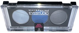 1- Maybelline EYESTUDIO #10 BLUE FREEZE (New/Sealed/Discontinued) See Al... - $11.87