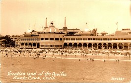 RPPC Boardwalk Beach and Pavilion Santa Cruz California CA UNP Postcard D4 - £11.88 GBP