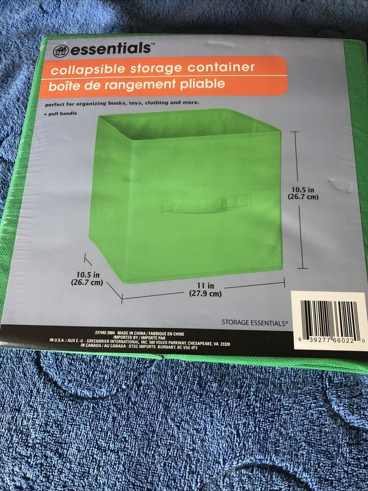 essentials collapsible storage container 10 1/2&quot; x 11&quot; x 10 1/2&quot;-New-SHI... - $6.81