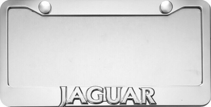 JAGUAR 3D CHROME SCRIPT STAINLESS STEEL FRAME - $29.00