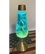 Vintage Original LAVA LITE Lamp Base Yellow w/ Blue Liquid - Needs Repla... - $2,120.98 MXN