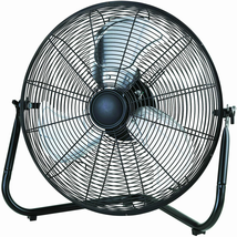 Mainstays 20 Inch New 3-Speed High Velocity Steel Floor Fan, Black - £55.34 GBP