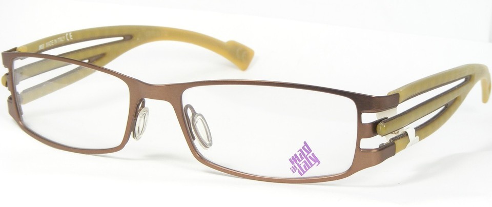 Mad in Italy 8301 3 PALE BROWN /OLIVE UNIQUE EYEGLASSES GLASSES FRAME 53... - $115.77