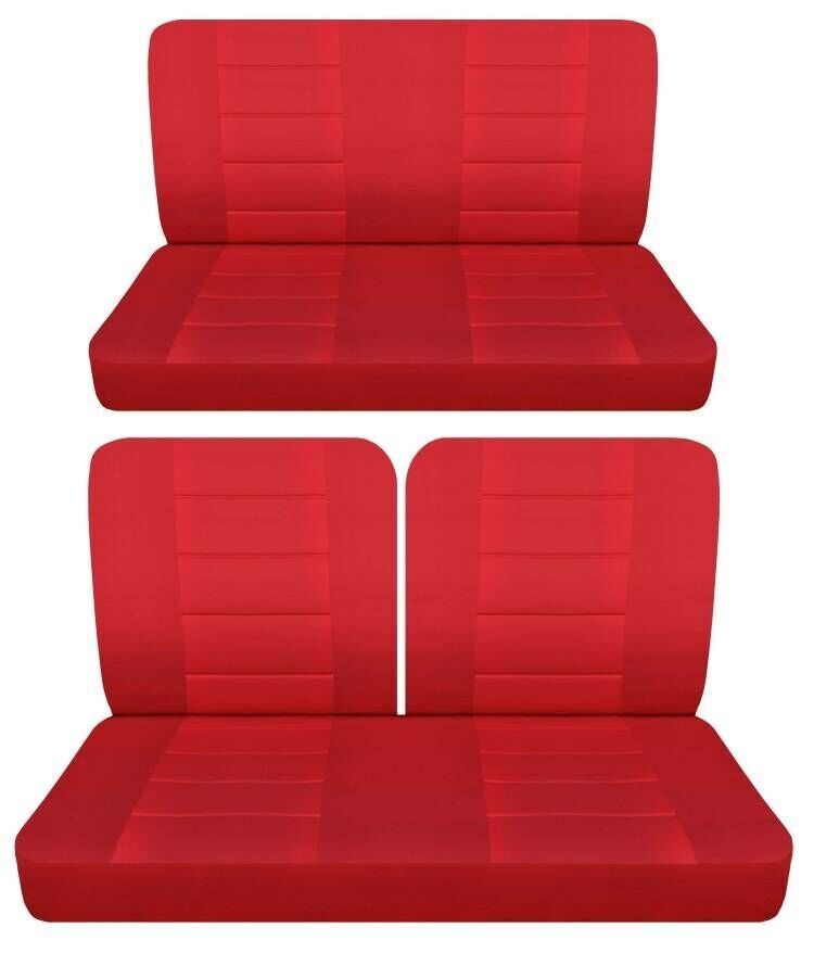 Front 50/50 top and solid Rear bench seat covers fits 1960 Chevy Biscayne 2 door - £101.95 GBP