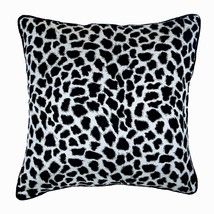 Black Pillow Cover, Animal Printed Velvet 16&quot;x16&quot; Velvet, Wild Jungle - £25.47 GBP+