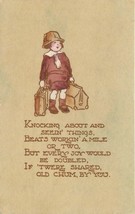 C-1910 Arts &amp; Crafts Girl knocking about saying Postcard 22-11831 - $5.89