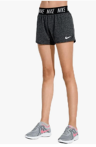 Nike Trophy Training Shorts XL Girls Gray Black Running Gym Workout - £11.37 GBP