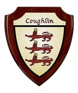 Coughlin Irish Coat of Arms Shield Plaque - Rosewood Finish - $59.31 CAD
