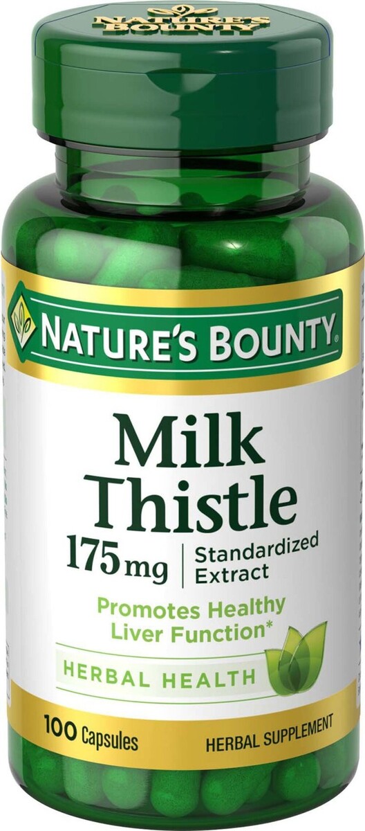 1/2029 Nature&#39;s Bounty Milk Thistle, Herbal Health Supplement 175mg, 100... - $11.87
