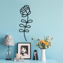 LaModaHome Modern Chic Flower Metal Wall Art, Large Floral Design Home Decor, El - £33.98 GBP+