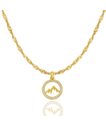 Faith Moves Mountains Necklace in Gold and Silver - $22.49