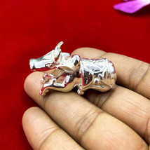 925 Sterling Silver Lord Shiva Vahan Nandi Maharaj Statue, Silver Showpi... - $409.34 CAD