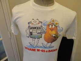 Vtg 80&#39;s Dithane M-45 e Batata Agriculture Products  White cotton T-Shir... - £27.57 GBP