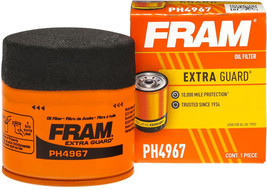 Fram Extra Guard PH4967 10K Mile Change Interval Spin-On Oil Filter Black - £5.02 GBP