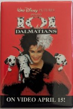 Walt Disney Pictures&#39; 101 Dalmatians On Video Pinback  - $93.82 MXN