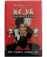 Walt Disney Pictures&#39; 101 Dalmatians On Video Pinback  - $4.95