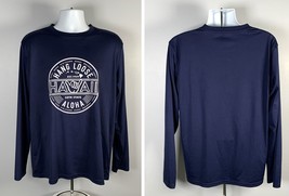 Hang Loose Hawaii 50th State Aloha Sport Shirt Mens 2XL Polyester Blue - £21.73 GBP