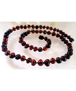 Baltic Amber Necklace / Round Baroque Beads  / Certified Genuine Baltic ... - $719.30 MXN