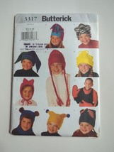 Boys Girls Childs Uncut Butterick Sewing Pattern 3317 Hat Scarve Size XS-M Uc - £6.81 GBP