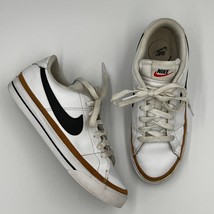 Nike Court Legacy Women&#39;s Sneakers White Black Gold - $74.99