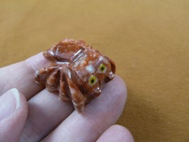 (Y-SPI-9) little red white TARANTULA spider gem stone figurine SOAPSTONE... - £6.86 GBP