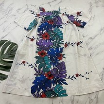 Hilo Hattie Womens Vintage Shift Dress Sz L White Purple Tropical Hawaii... - $28.70