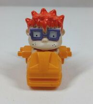 Vintage 90s Rugrats Burger King Toy Chuckie Finster Plastic Wheels Roll - $1.93