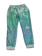 Girl&#39;s More Than Magic SEQUIN Green &amp; White Pants L 10/12 New NWT 10-12 - £16.07 GBP