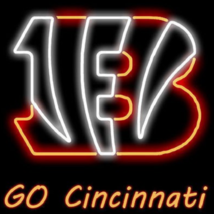 New Cincinnati Bengals Go Cincinnati Light Neon Sign 24&quot;x20&quot; - £196.60 GBP