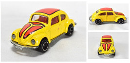 Vintage 70s Tomica Volkswagen Bug Beetle1:60 Die cast Japan Yellow Red Tomy #F20 - £18.44 GBP