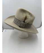 Vintage Stetson Cowboy Hat 5X 6 7/8 XXXXX John B Stetson Western Feather... - $1,841.21 MXN