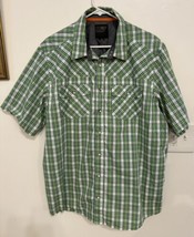 5.11 Tactical Shirt Mens L Snap Button Up Green Plaid Short Sleeve Work ... - $24.74