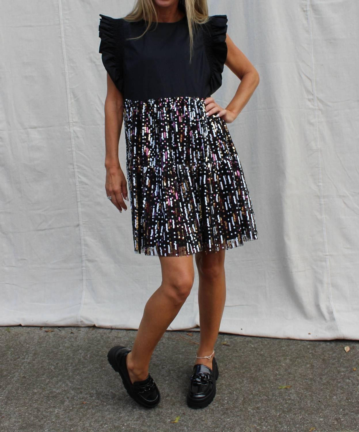 Peach Love Sequin Poplin Dress Size M - $50.49