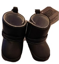 Little Me Infant Boys Girls Faux Leather Boots Hook &amp; Loop Brown Shoes Sz 1 Nwt - £9.20 GBP