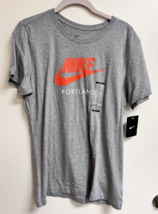 NWT Nike Portland Gray w Orange Swoosh Tee Shirt T-Shirt Women&#39;s SZ XL S... - $16.34
