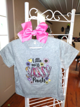 Sassy Girl 2 pc set, Fits 2 to 3 yrs, Includes Pink Bow - $13.50